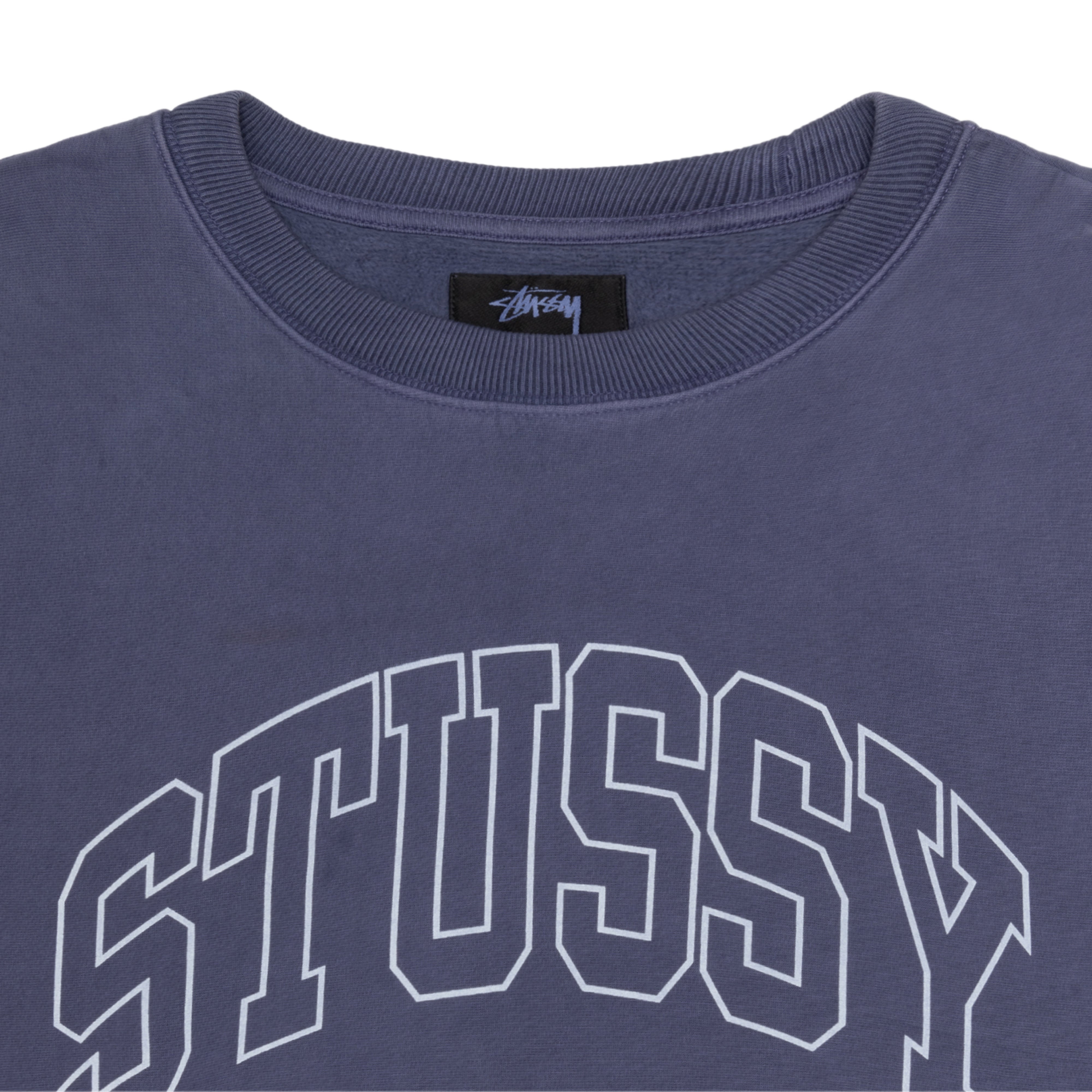 Stüssy - Varsity Oversized Crew - (Washed Blue) | Dover Street