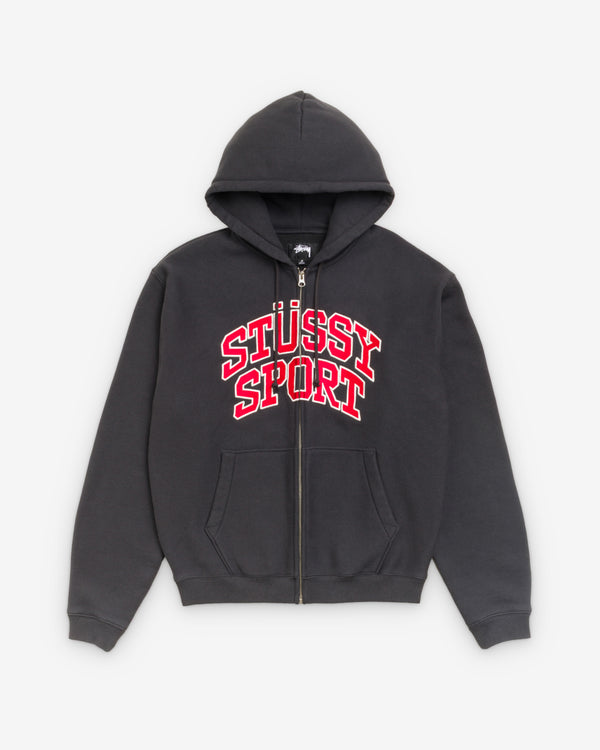 Stüssy - Men's Stussy Sport Zip Hood - (Washed Black)