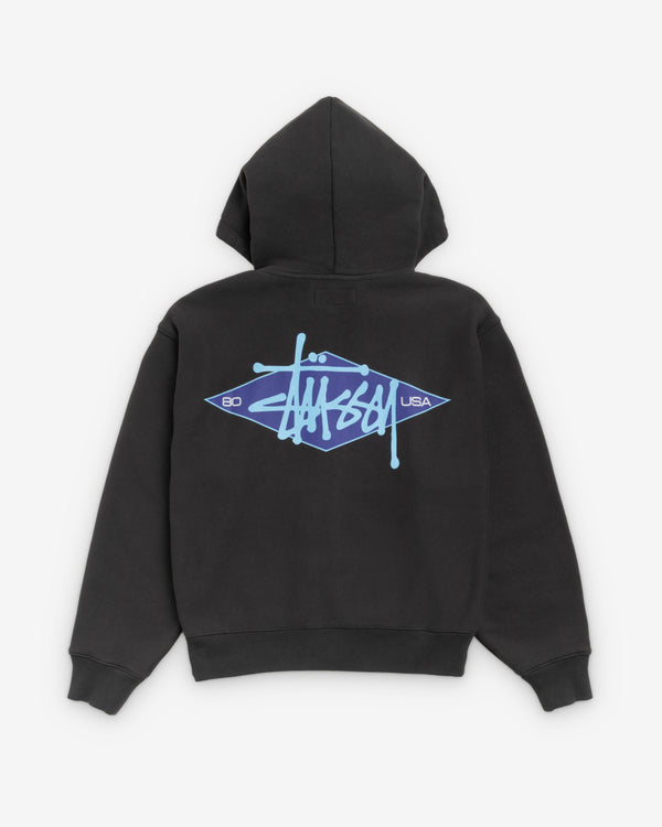 Stüssy  - Men's Basic Diamond Zip Hood - (Black)