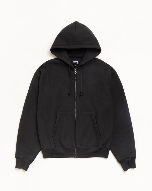 Stüssy - Men's Cursive Applique Zip Hood - (Black)