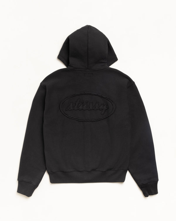 Stüssy - Men's Cursive Applique Zip Hood - (Black)