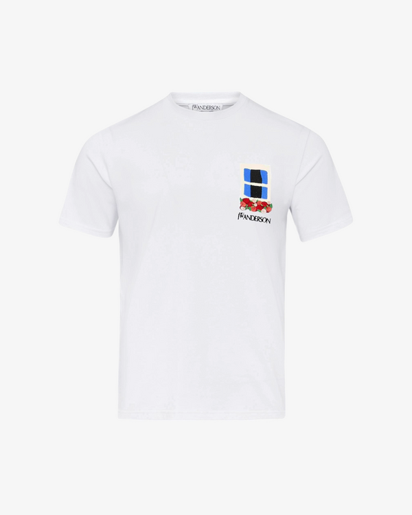 J.W. Anderson - Men's Window Embroidery T-Shirt - (White 001)