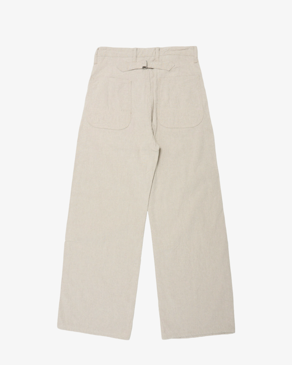 DSMS E-SHOP_Taiga Takahashi - Men's Lot 222 Painter Pants With Buckle - (Ivory)_PANTS