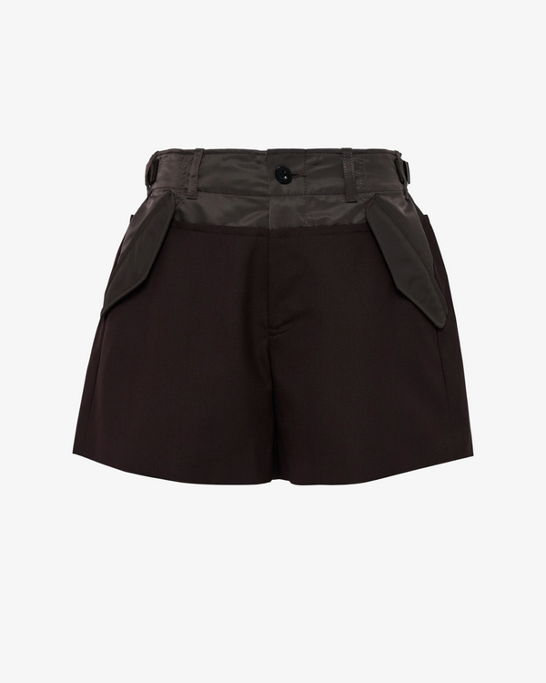 SACAI - Women's Suiting Mix Shorts - (Brown601)
