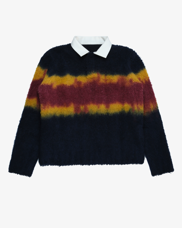 SACAI - Men's Chusen-Dyed Knit Polo Shirt - (Multi)
