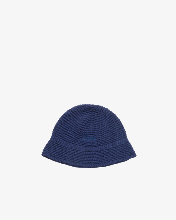 Stüssy -  Men's Basic Linen Knit Bucket - (Navy)
