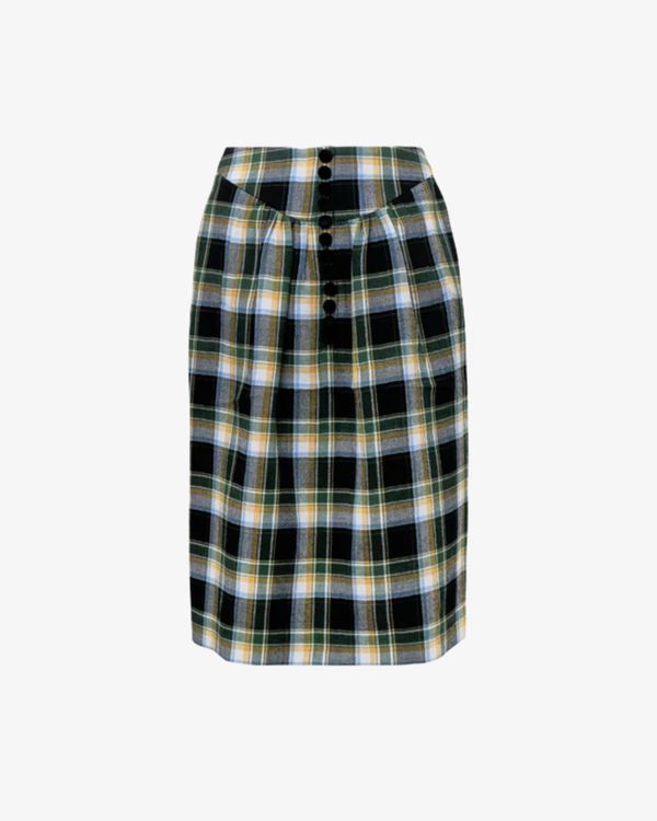 SHUSHU/TONG - Women's Pleated Skirt - (Checks Gp100)