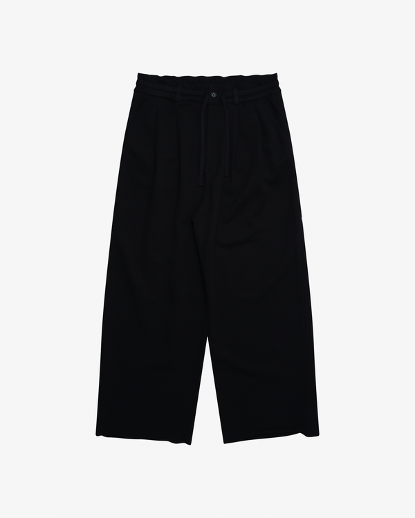 DSM Kei Ninomiya - Unisex Pleated Pants Back Pile Knit - (Black)
