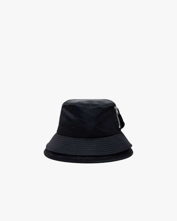 SACAI - Men's Pocket Double Brim Hat / Nylon Twill - (Black001)