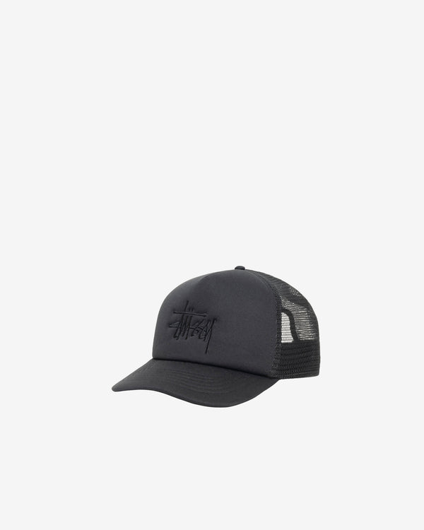Stussy_Stüssy - Men's Big Basic Trucker Cap - (Shadow Black)_HATS