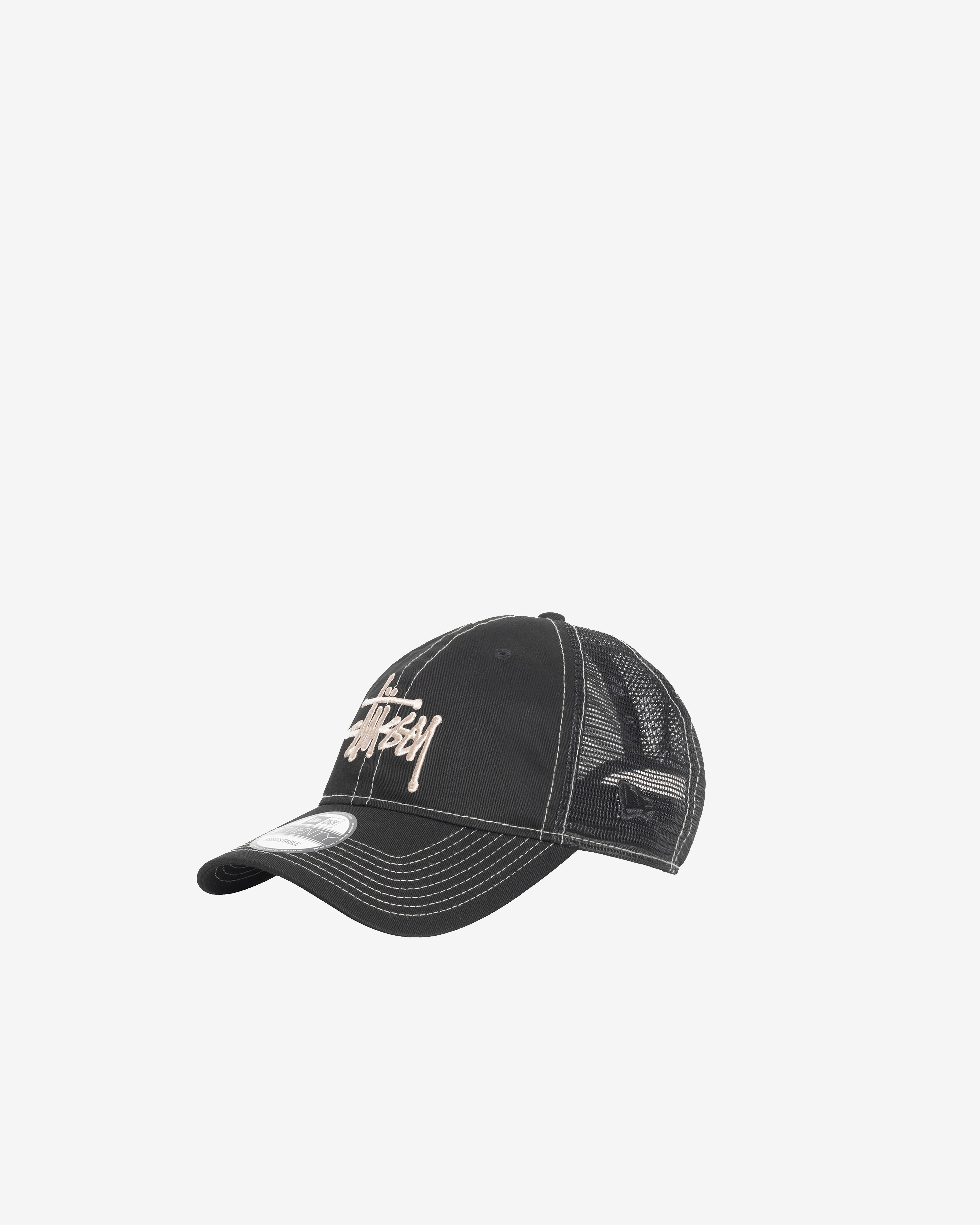 Stüssy: Men's Basic Trucker 9Twenty Cap (Black) | DSMS E-SHOP
