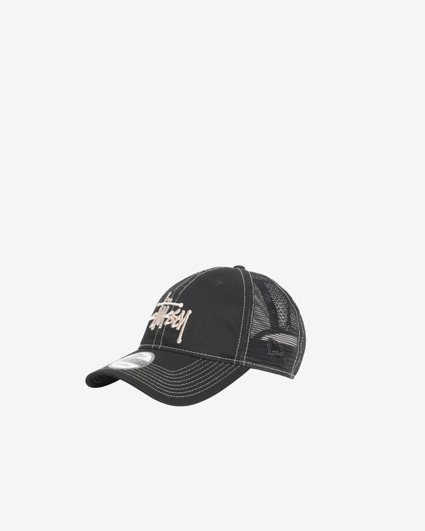 Stussy_Stüssy - Men's Basic Trucker 9Twenty Cap - (Black)_HATS