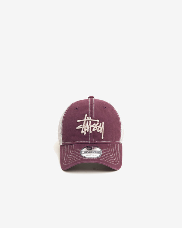 Stüssy - Men's Washed Basic Trucker 9Twenty - (Maroon)