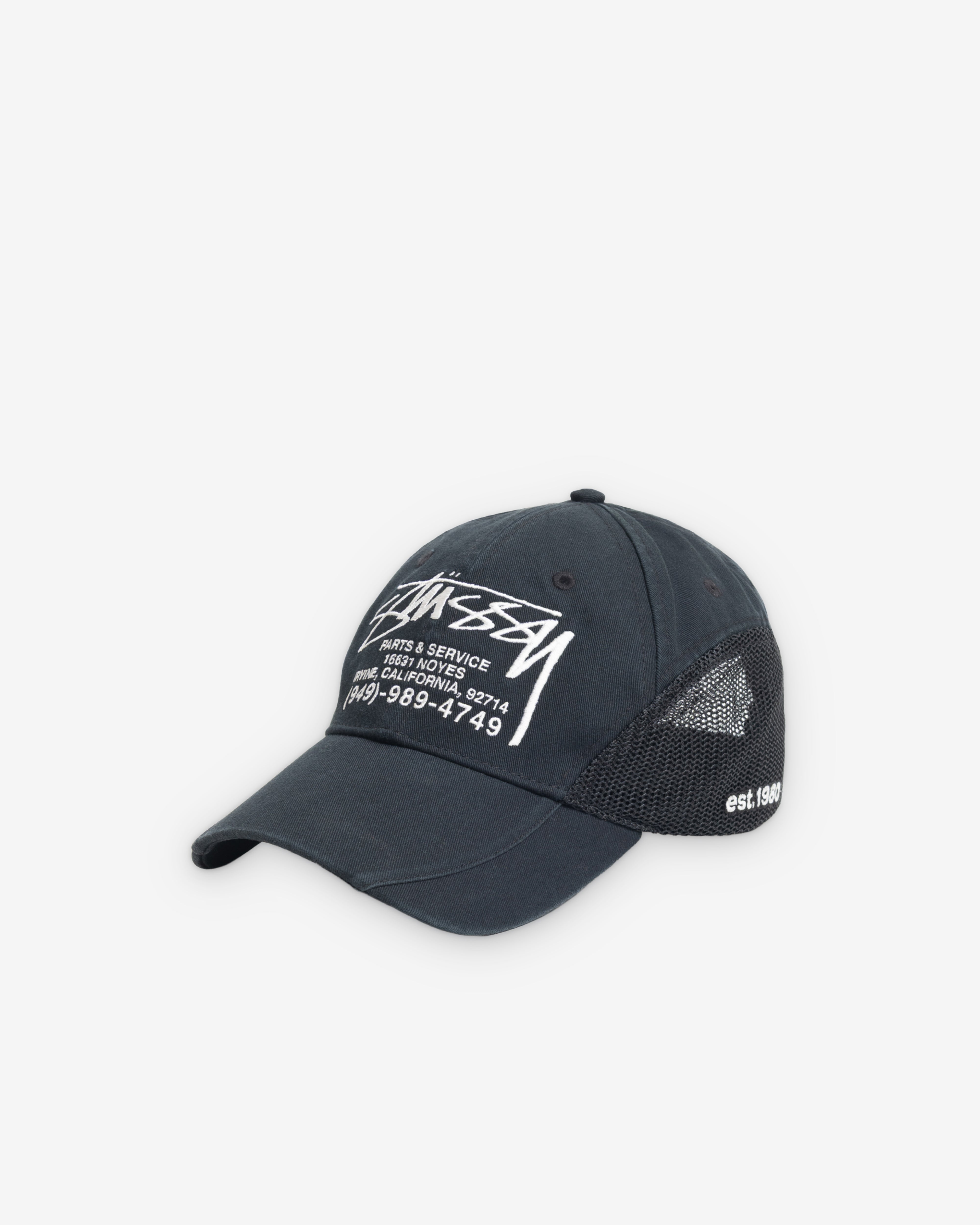 帽子 Stussy Parts & Service Mesh Cap Black Stüssy: Men's Parts and Service Cap (Black) | DSMS E-SHOP
