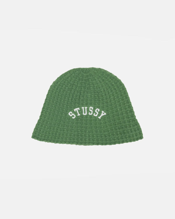 Stussy - Men's Waffle Knit Bucket Hat - (Green)