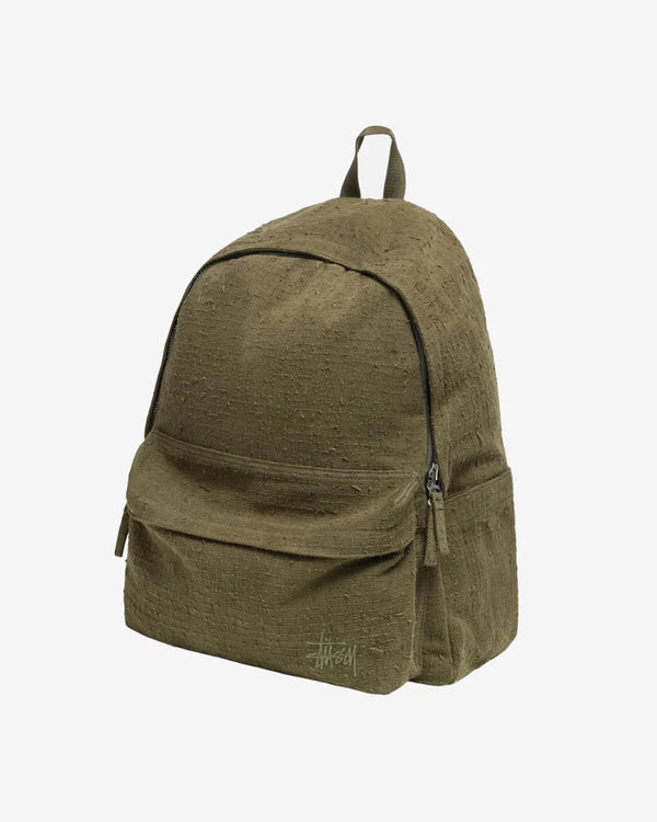 Stussy_Stüssy - Needle Punch Backpack - (Olive)_BACKPACKS