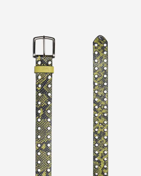 Stussy_Stüssy - 8 Ball Studded Belt - (Green Snake)_BELTS