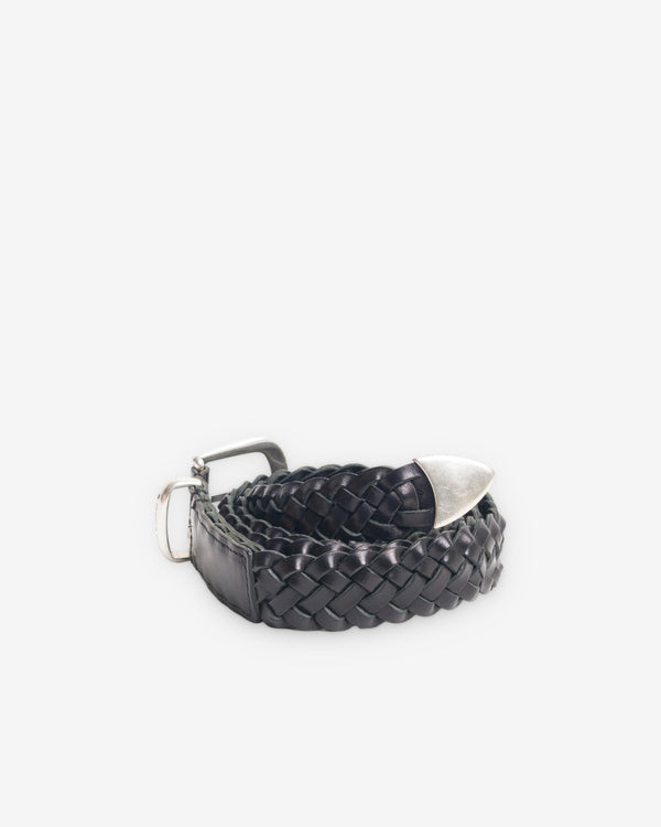 Stüssy - Men's Leather Braided Belt - (Black)