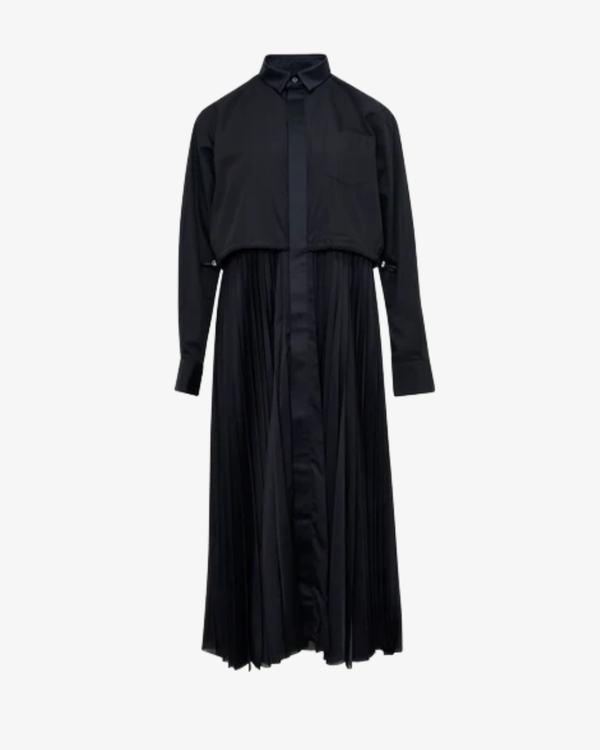 SACAI - Women's Poplin X Satin Dress - (Black)