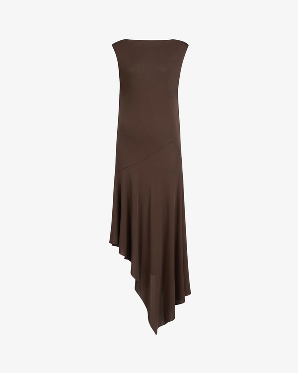 ALAÏA - Women's Backless Dress Jersey Crepe - (Brown)