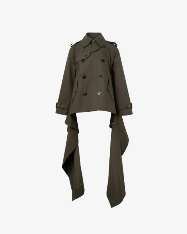 SACAI - Women's Cotton Gabardine Jacket - (Brown601)