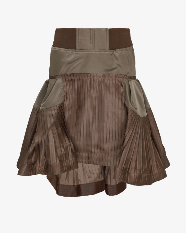 SACAI - Women's Nylon Twill Skirt - (Khaki550)