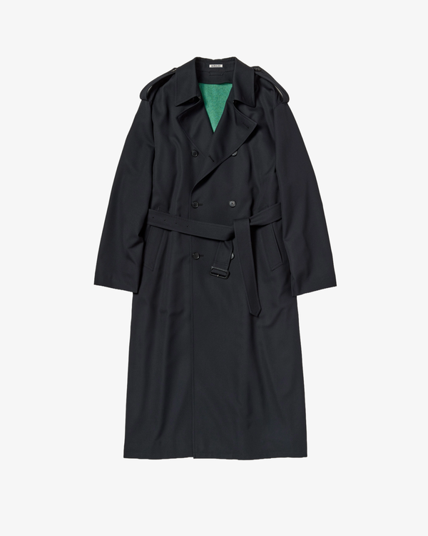 AURALEE - Women's Ultra Fine Wool Trench Coat - (Navy)