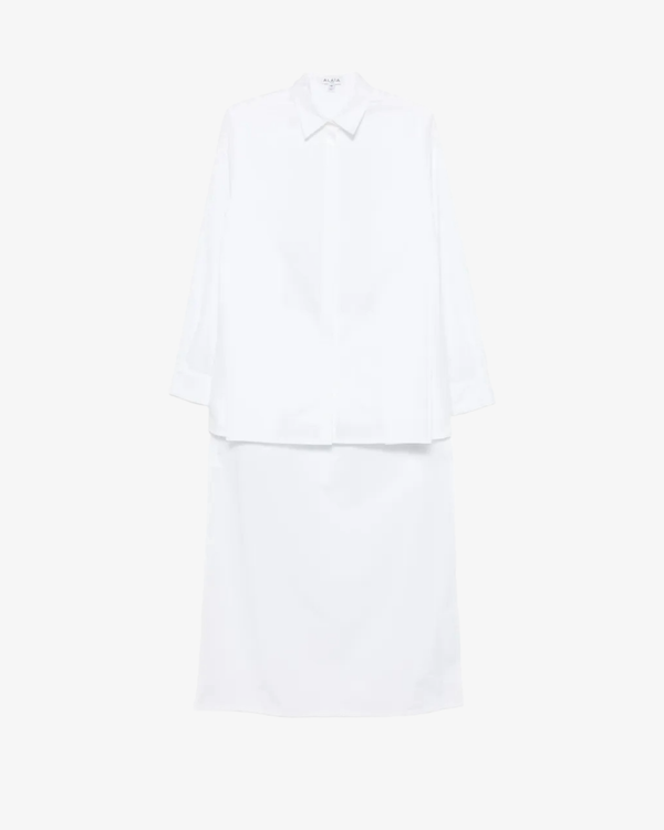 ALAÏA - Women's Asym Shirt Cotton Poplin - (White)