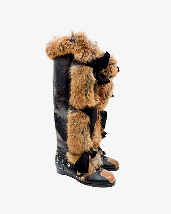 Chopova Lowena - Women's Fur Boots - (Brown)
