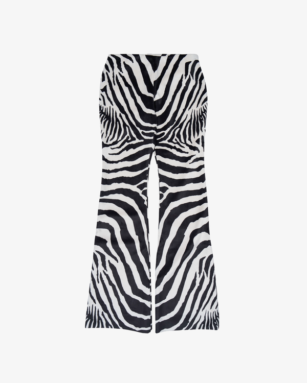 Duran Lantink - Women's Zebra Print Flare Pants - (Animal Print0015)