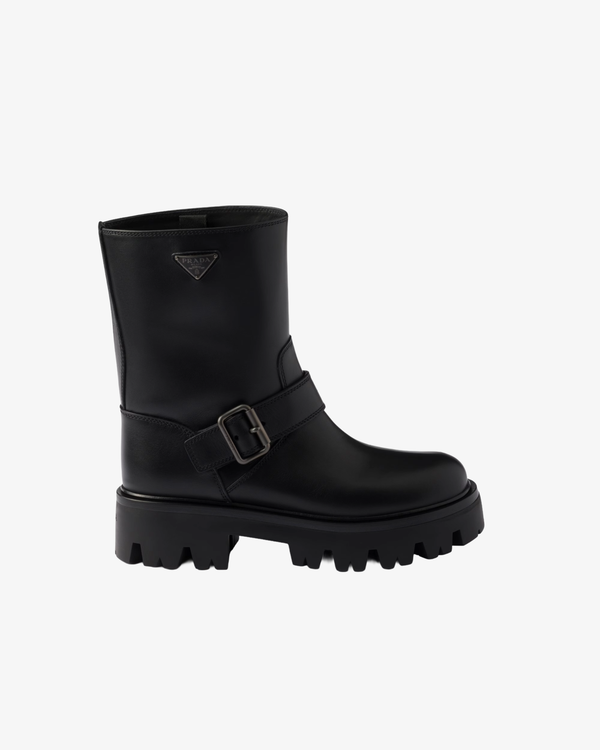 Prada - Women's Vitello Vintage Stride Boot - (Black F0002)