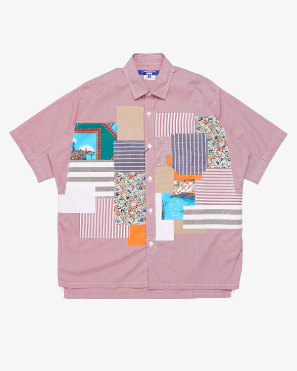 Junya Watanabe Man  - Men's Check X Patchwork Shirt - (Red)