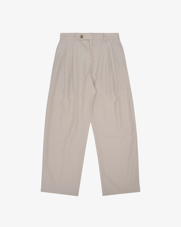 Small Talk Studio - Men's Double Pleat Trouser - (Off White)