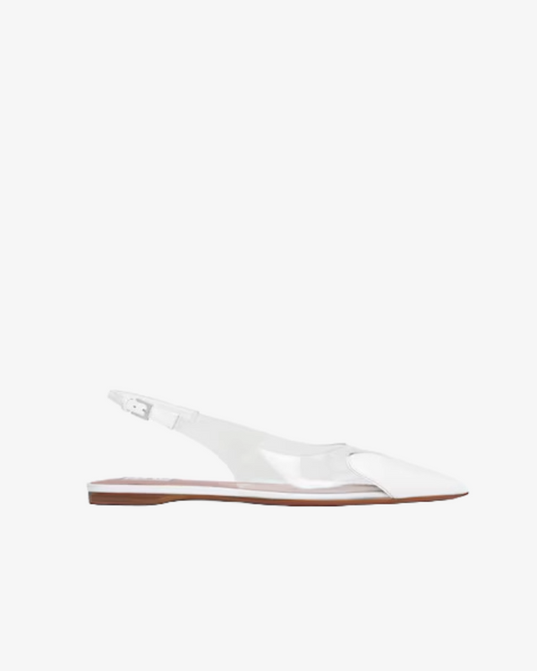 ALAÏA - Women's Flat Slingbacks - (White010)