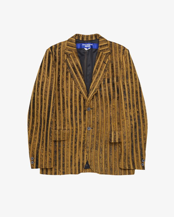 Junya Watanabe Man  - Men's Burnout Stripe Blazer Jacket - (Stripes)