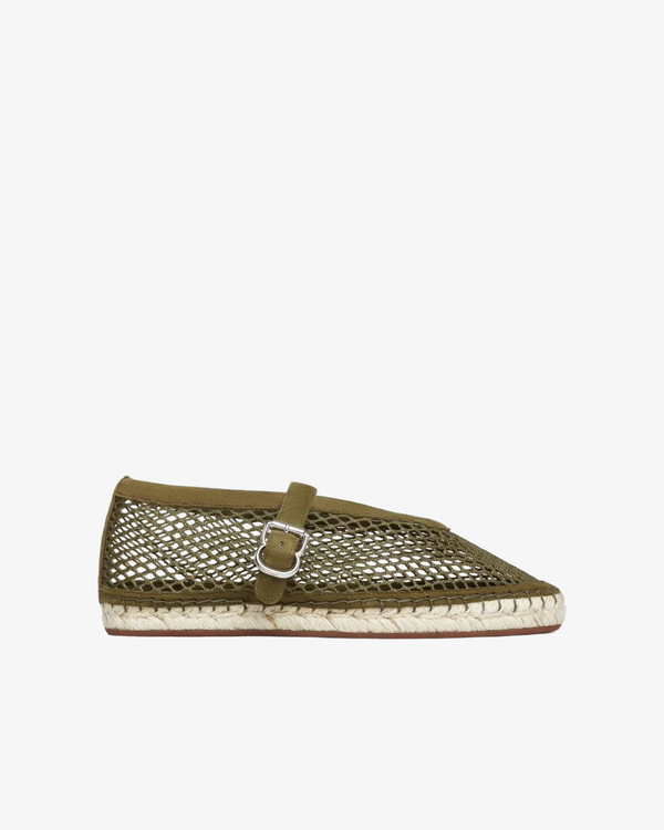 ALAÏA - Women's Fishnet Espadrille - (Khaki)
