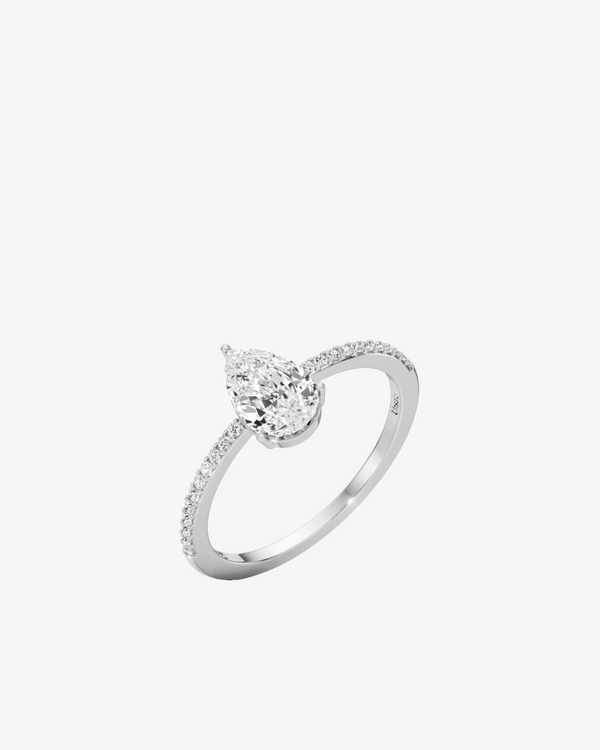 Unsaid_Unsaid - Tear Dream Pavé Ring - (White)_RINGS