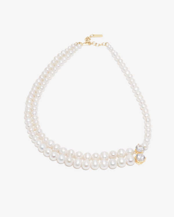 Completedworks_Completed Works - Asymmetric Pearl Necklace - (Gold)_NECKLACES