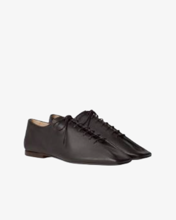 Lemaire_Lemaire - Women's Souris Flat Classic Derbies - (Dark Brown)_FLAT SHOES