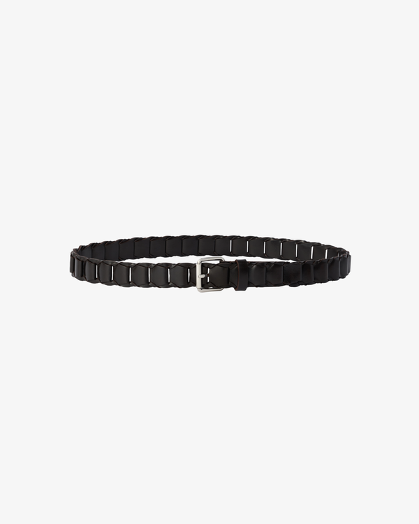 Lemaire - Women's Leather Link Belt 30 - (Dark Brown)