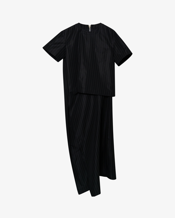 SACAI - Women's Chalk Stripe Dress - (Black)