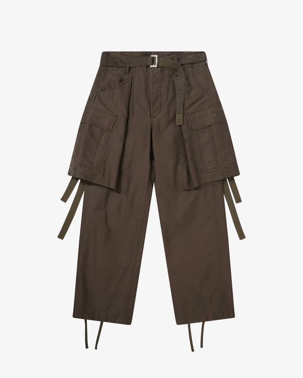SACAI - Men's Sueded Cotton Pants - (Brown)