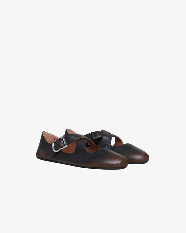 Azzedine Alaia_ALAÏA - Women's Ballet Flats - (Brown994)_FLAT SHOES
