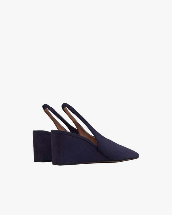 Azzedine Alaia_ALAÏA - Women's Cube Wedge Slingbacks - (Black999)_FLAT SHOES