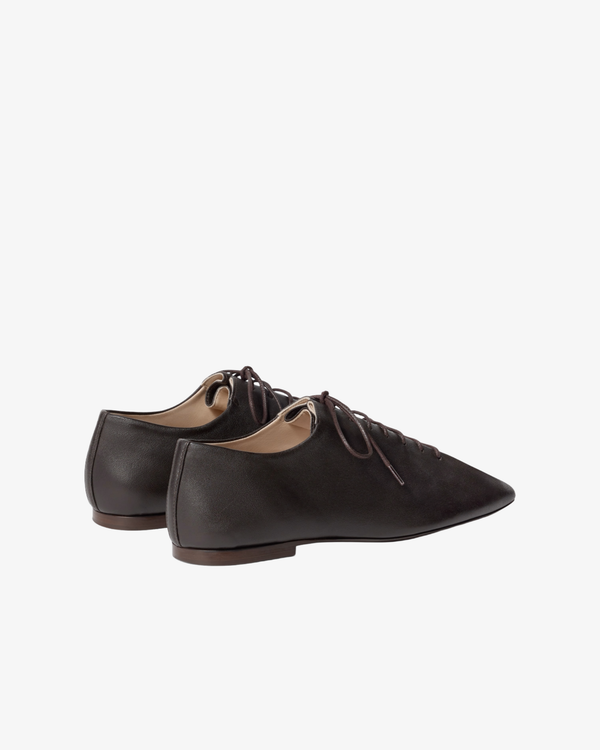 Lemaire_Lemaire - Women's Souris Flat Classic Derbies - (Dark Brown)_FLAT SHOES