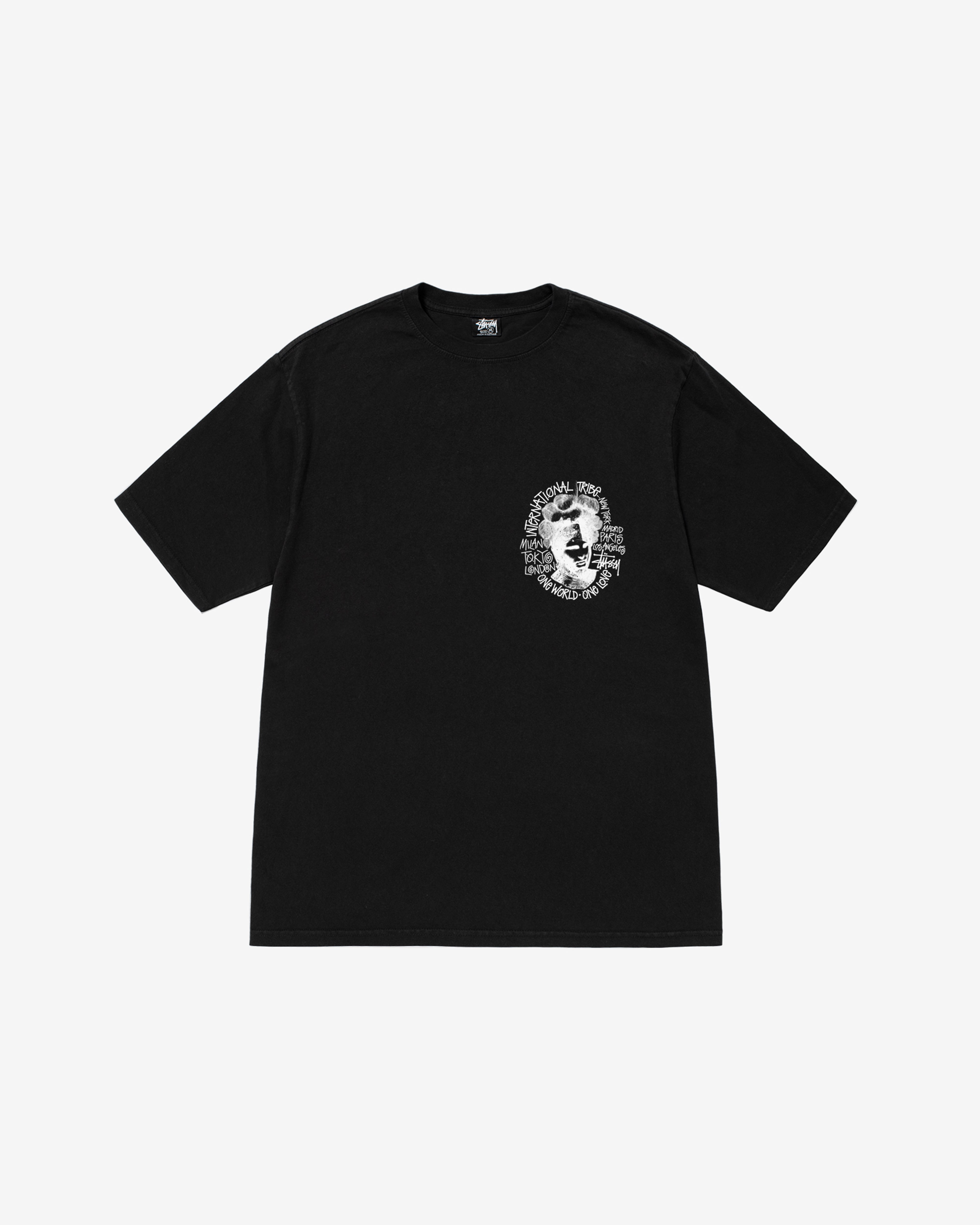 Stüssy: Men's Camelot Pig. Dyed Tee (Black) | DSMS E-SHOP