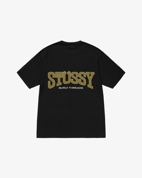 Stüssy - Men's Burly Threads Pig. Dyed Tee - (Black)