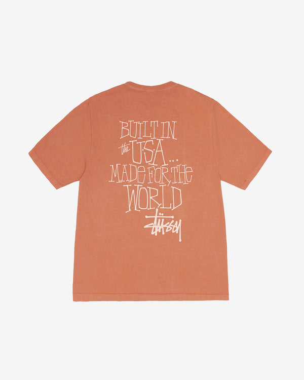 Stüssy - Men's Built In Usa Pig. Dyed Tee - (Rust)