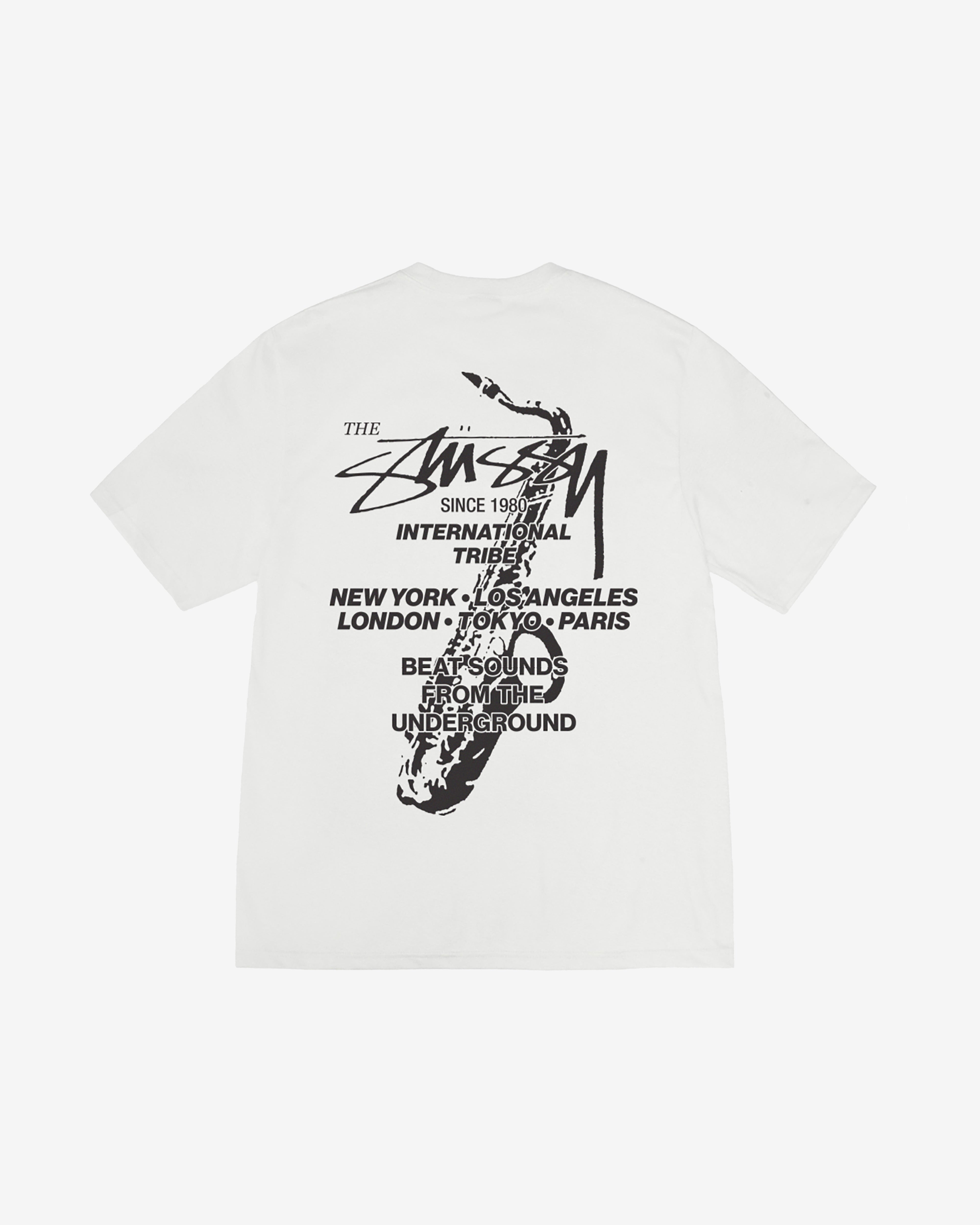 Stüssy: Men's Beat Sounds Pig. Dyed Tee (Natural) | DSMS E-SHOP