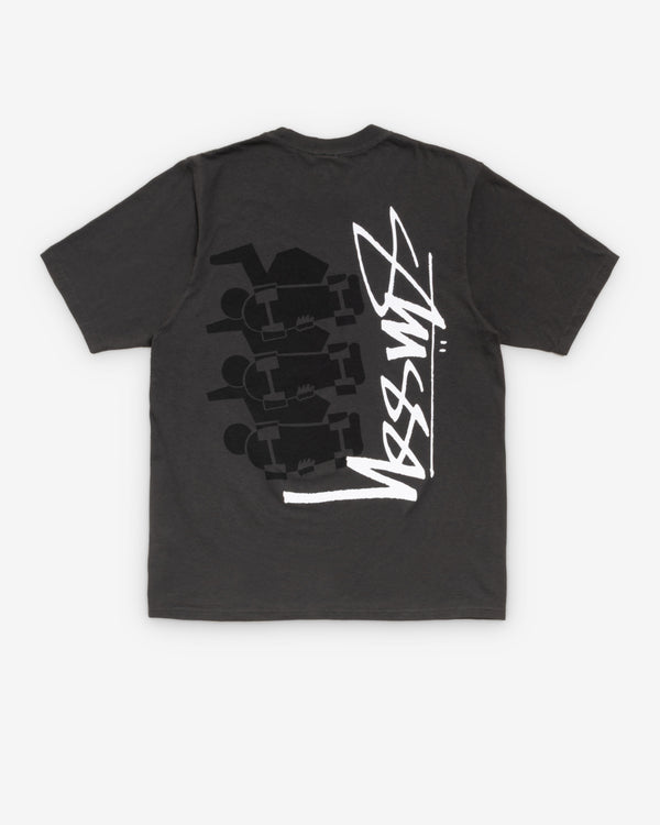 Stüssy  - Men's Skate Stack Pig. Dyed Tee - (Faded Black)